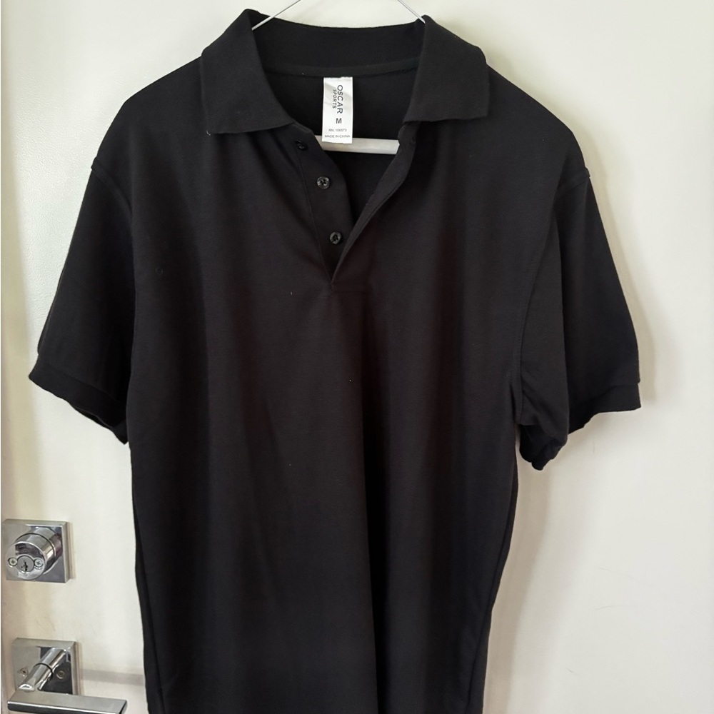 New .Oscar sport  Men's Black Polo Shirt